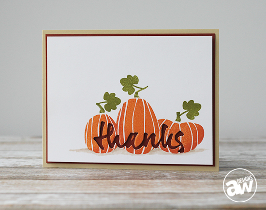 Harvest Thanks Card: Keep it CASual #3 - by Andrea Walford for Paper Crafter's Library